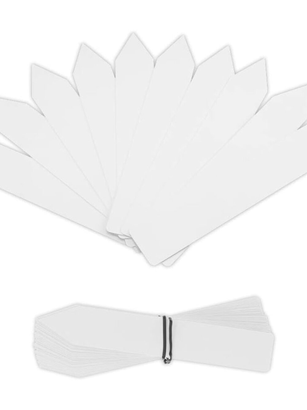 Plastic Plant Labels, 100pcs 6 Inch White Waterproof Plant Name Tags for Nursery
